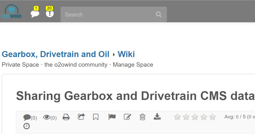 Sharing Gearbox & Drivetrain CMS data